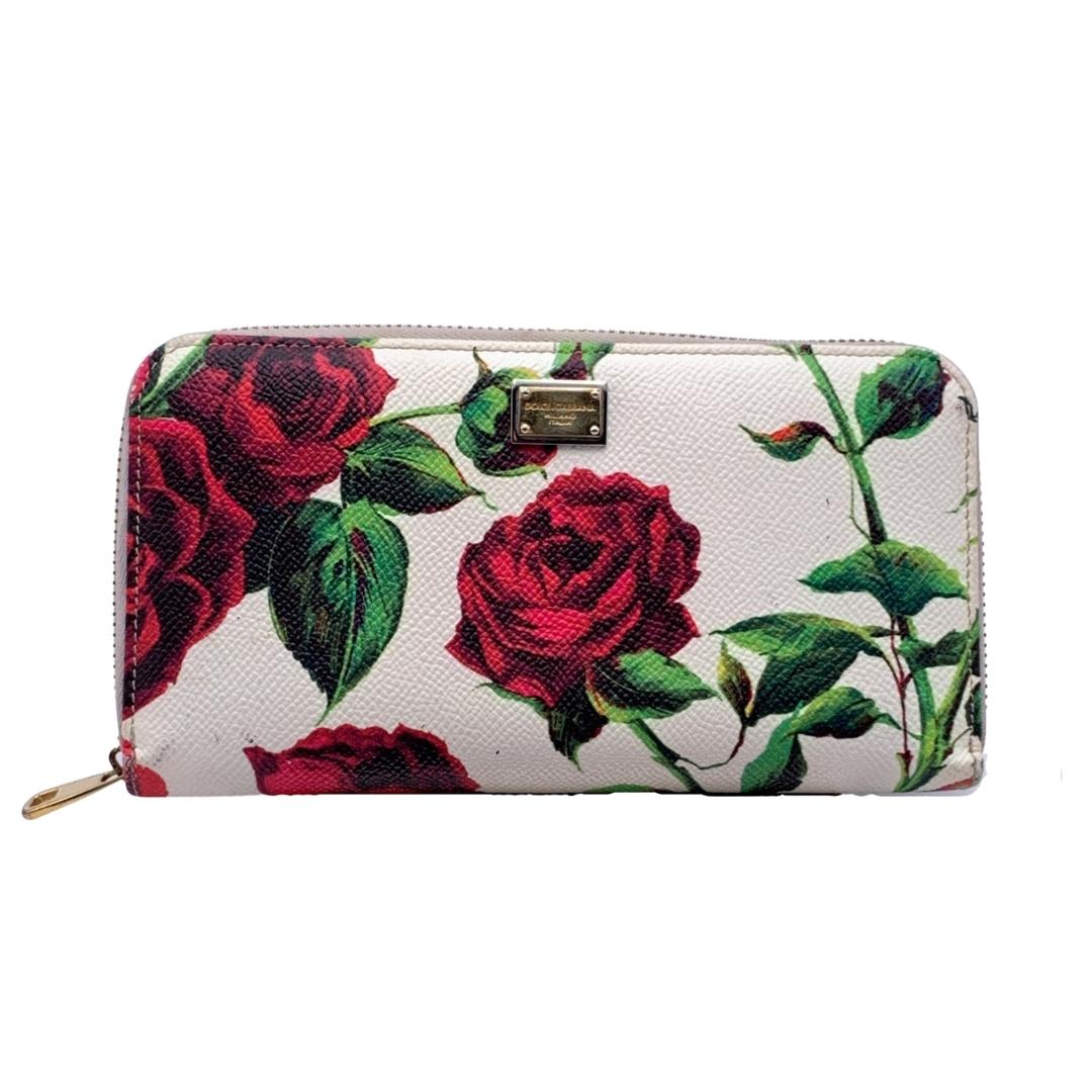 Dolce & Gabbana Roses Floral Print Leather Zip Continental Wallet – OPA  Vintage