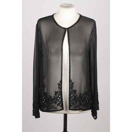 sheer black evening jacket