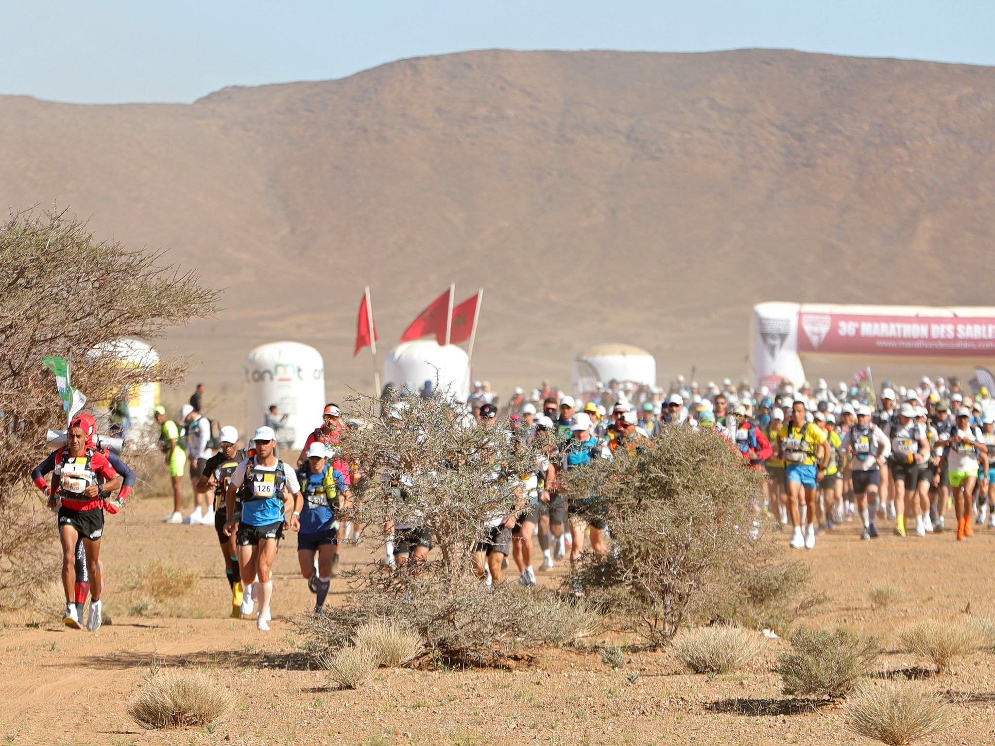 Marathon des Sables starting line