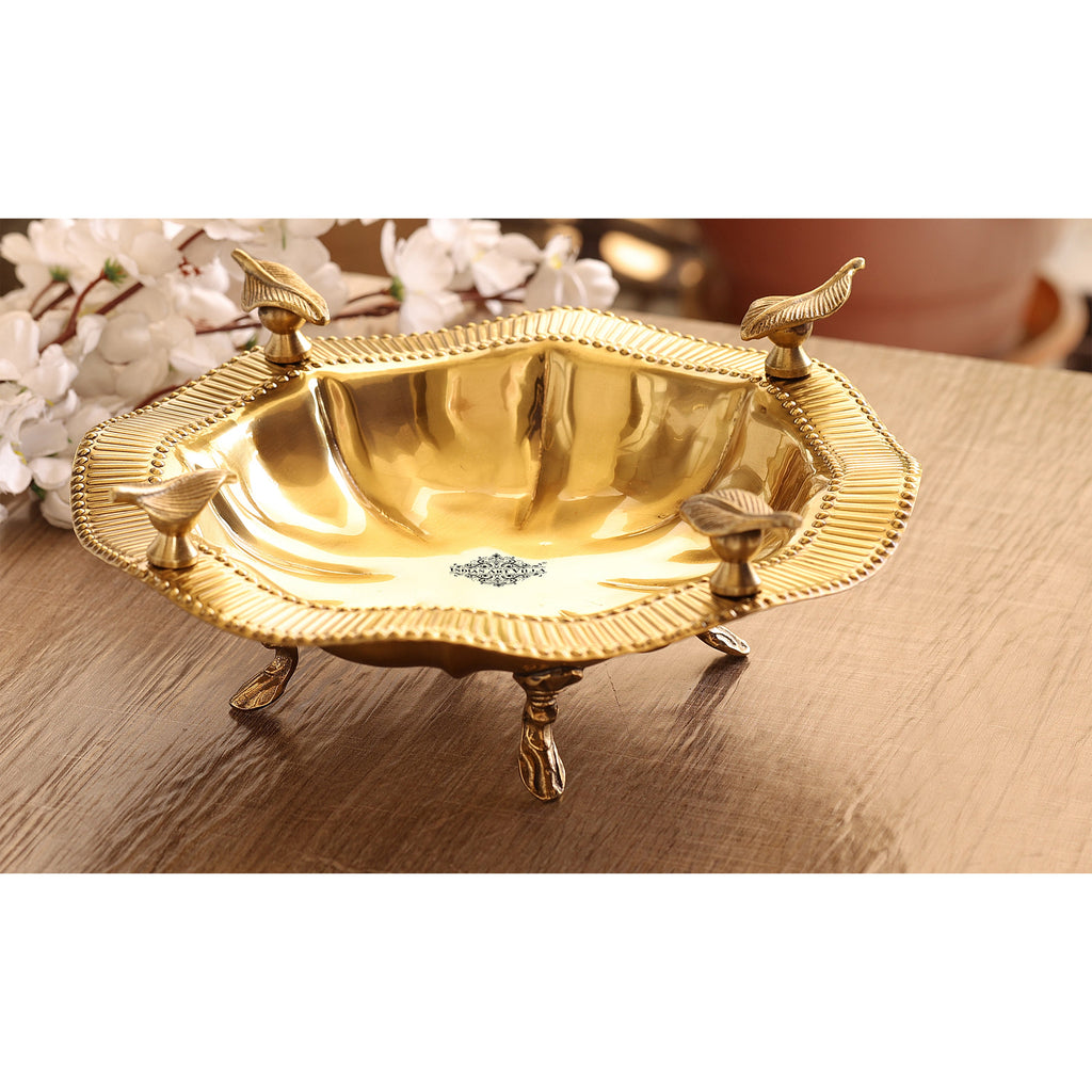 Buy Aaravi Brass Etched Tray Online at Fabindia