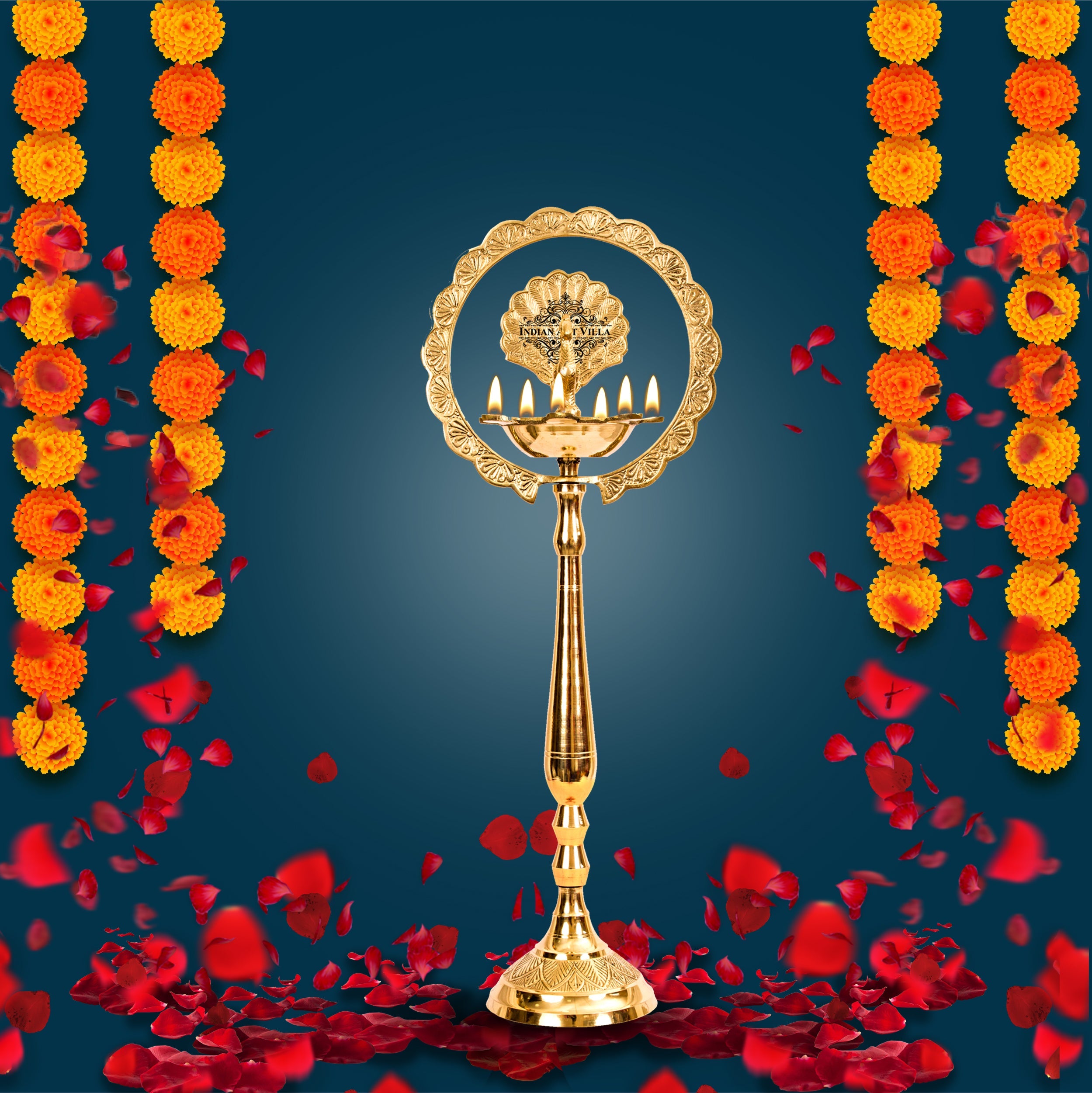 pooja lamp stand