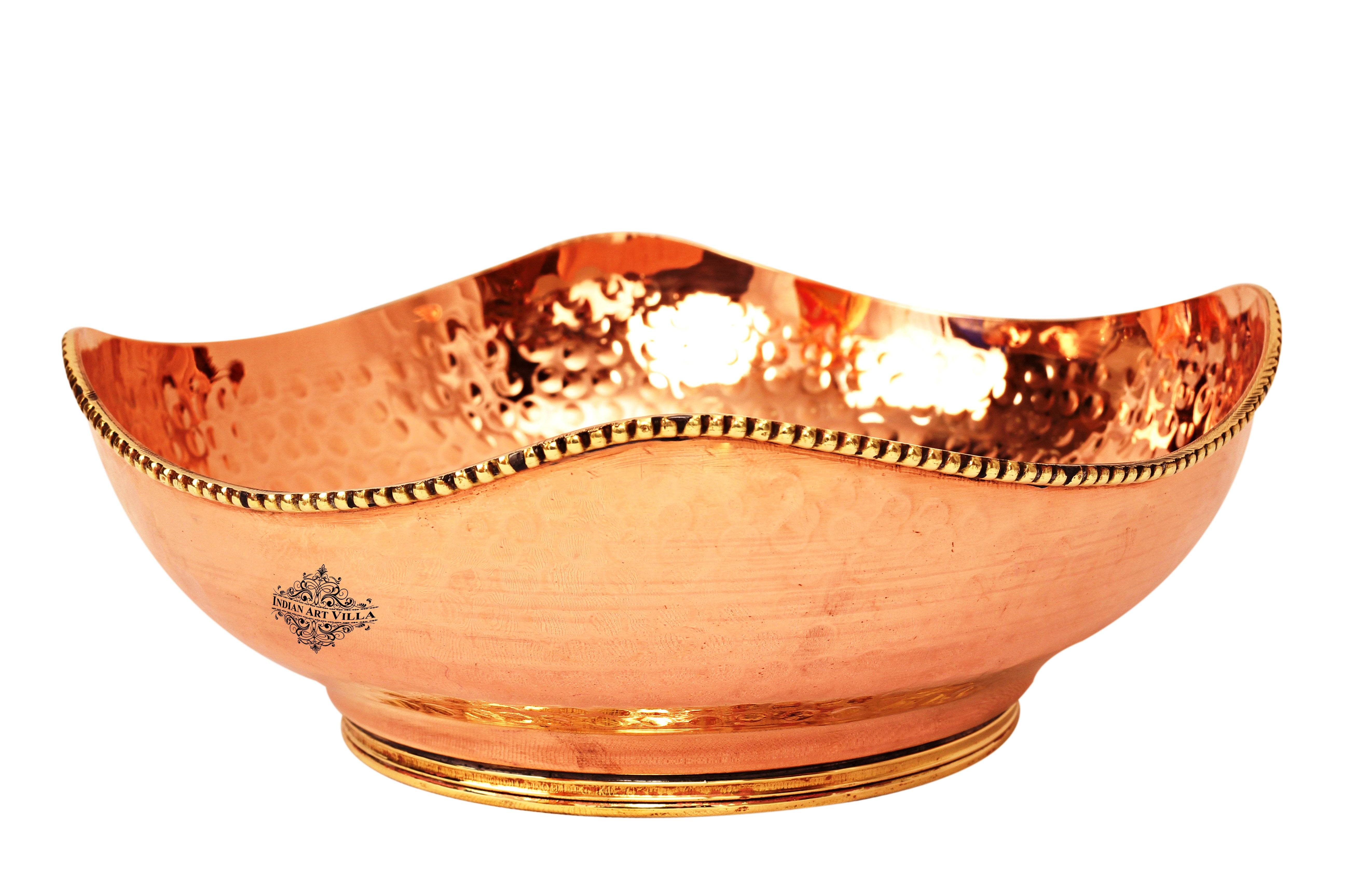 Vintage brass fruit bowl