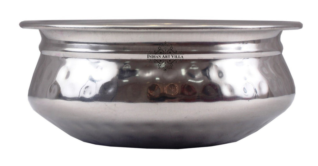 INDIAN ART VILLA Steel Double Layer Pickel Set 3 Bowl Compartment