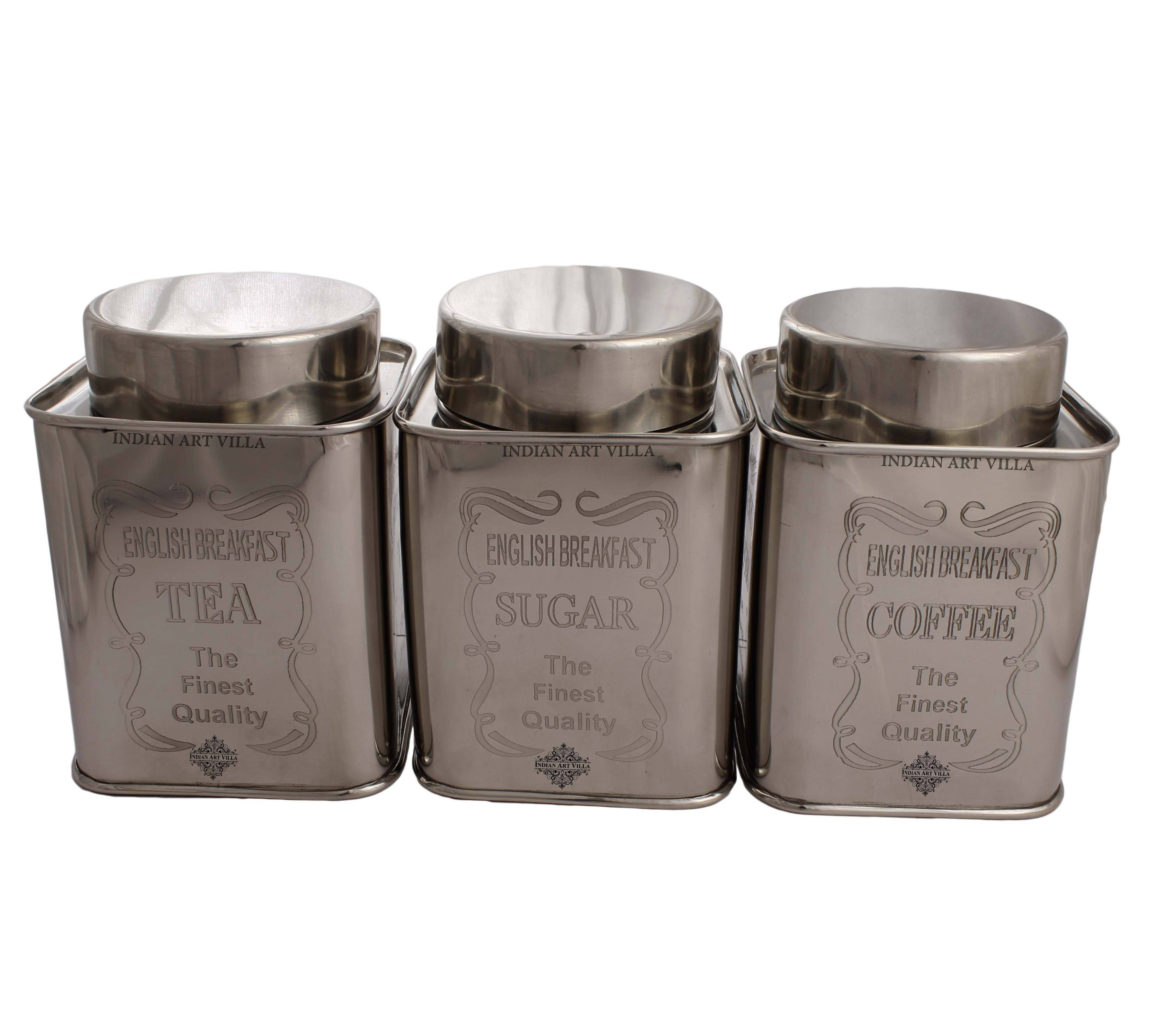 steel tea coffee sugar containers