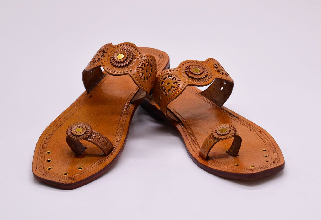 leather chappals for womens