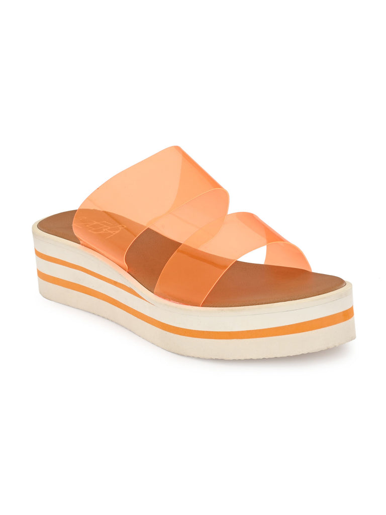 orange slip ons