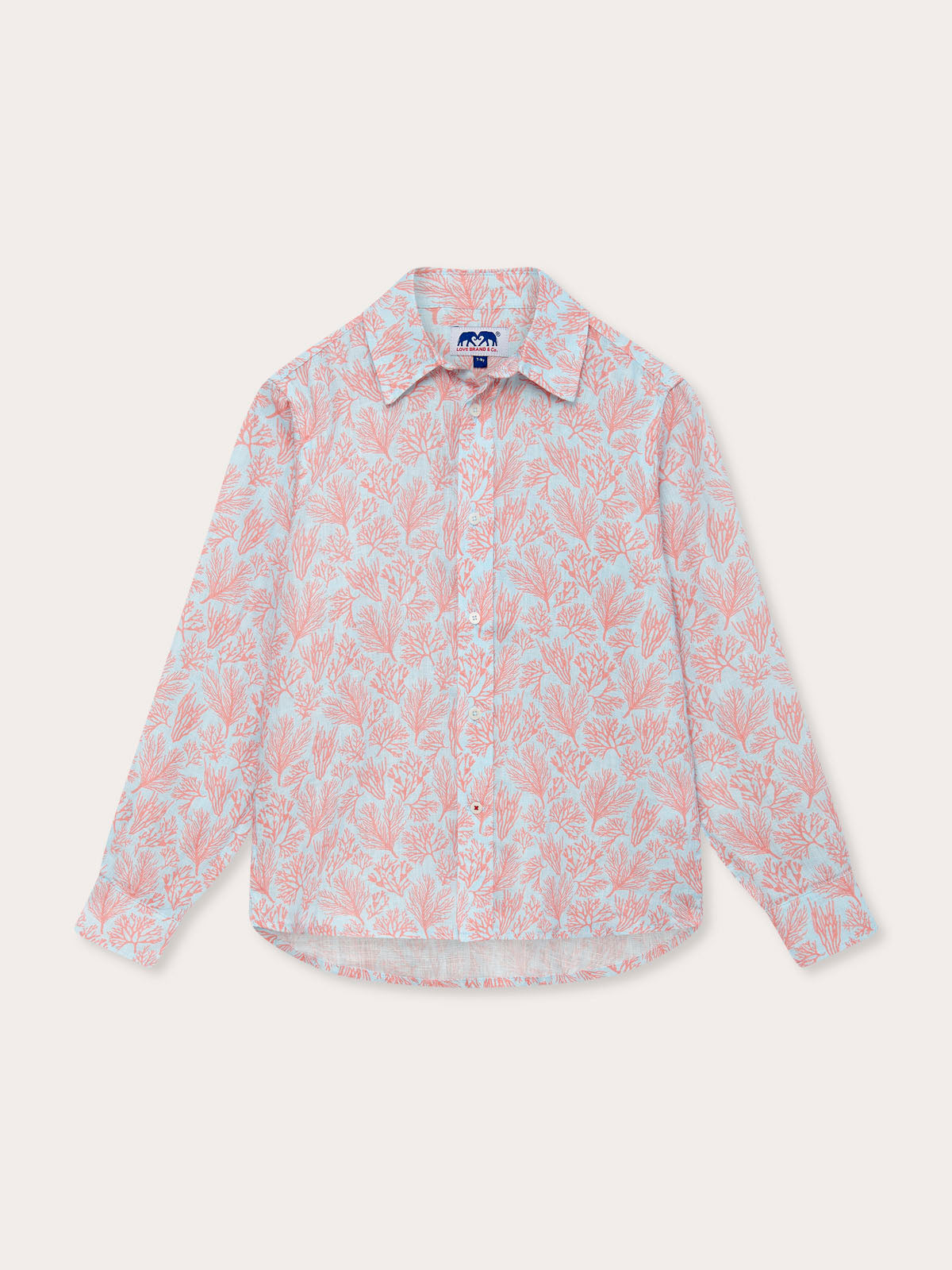 Boys Crazy Coral Abaco Linen Shirt