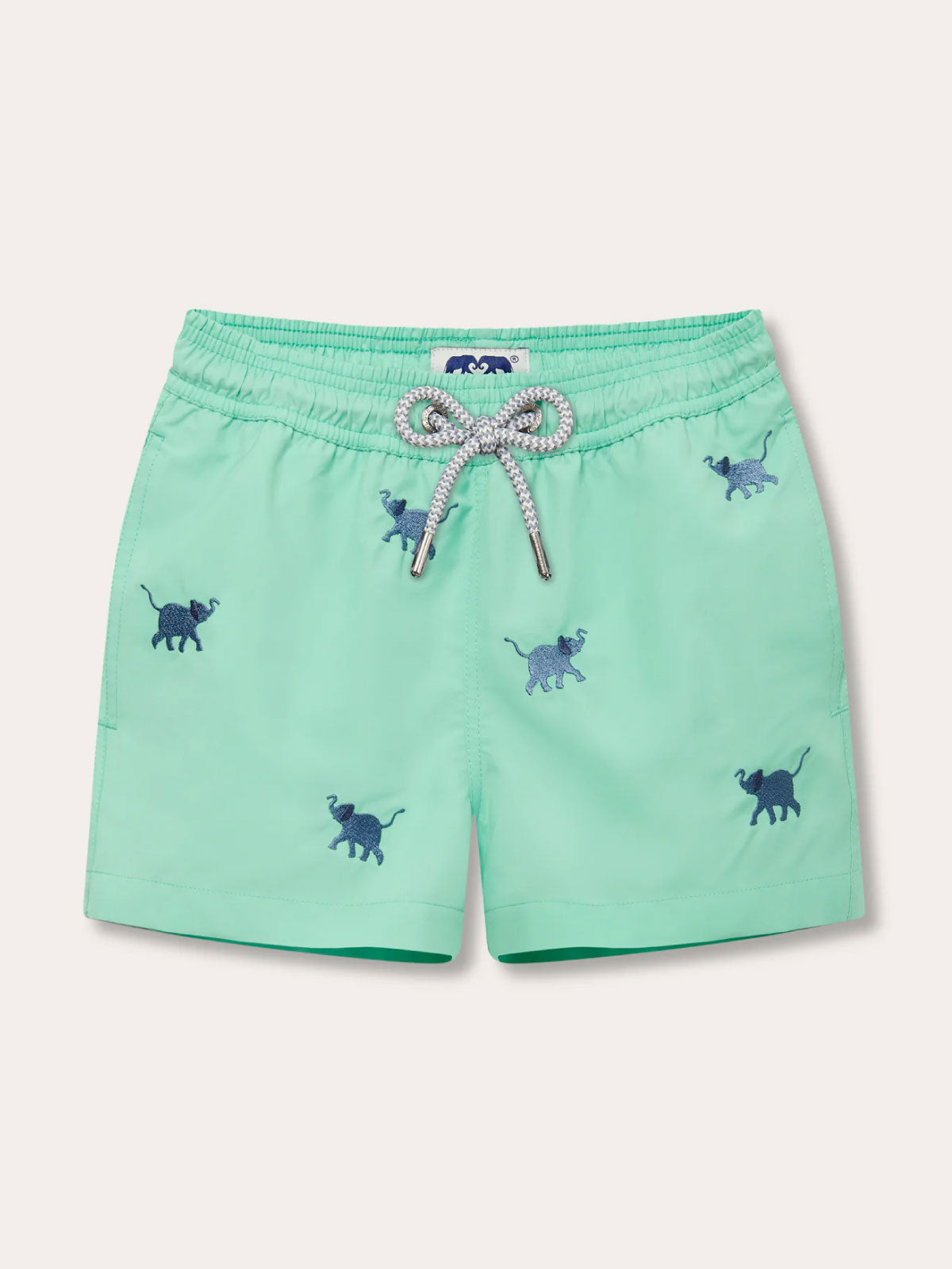 Boys Elephants Galore Embroidered Staniel Swim Shorts