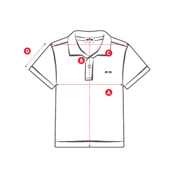 polo shirt size guide