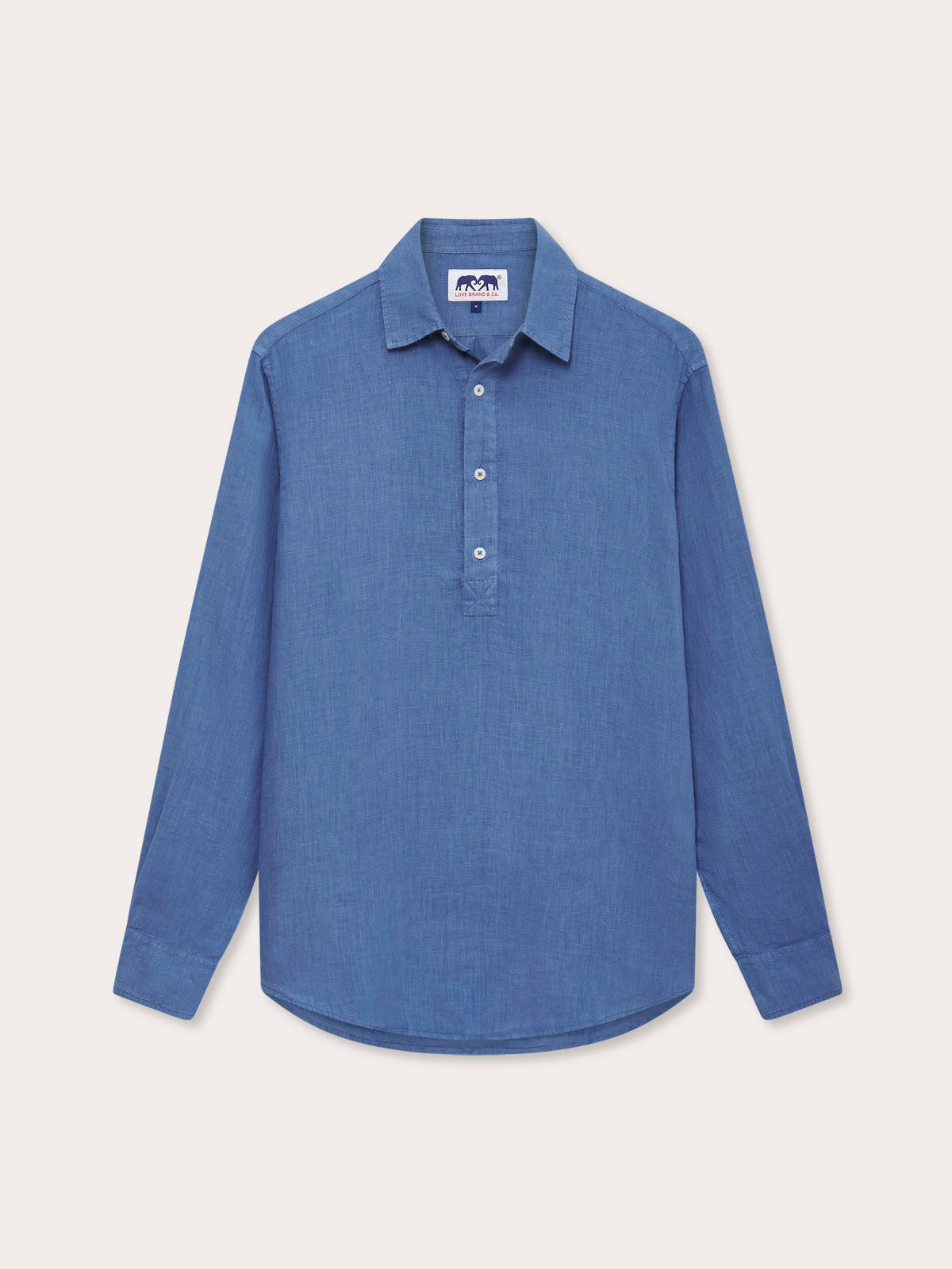Men’s Deep Blue Hoffman Linen Shirt