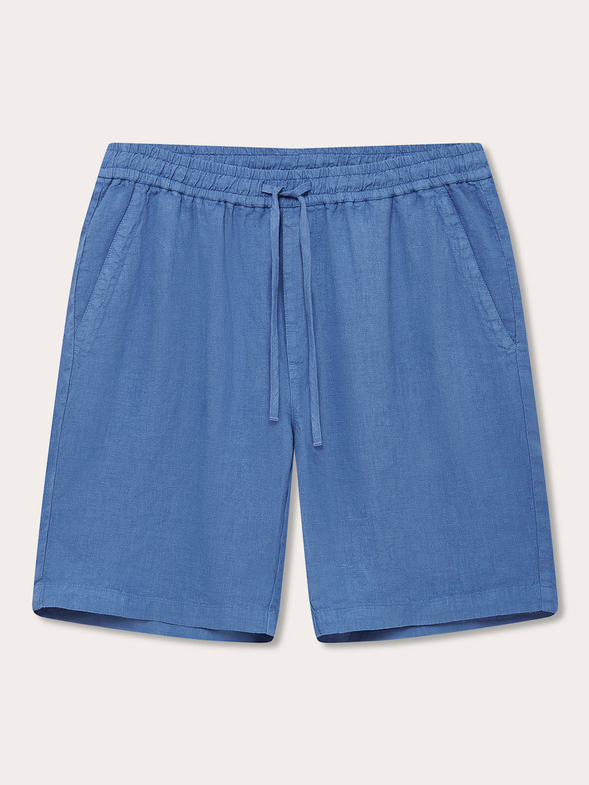 Men’s Deep Blue Joulter Linen Shorts