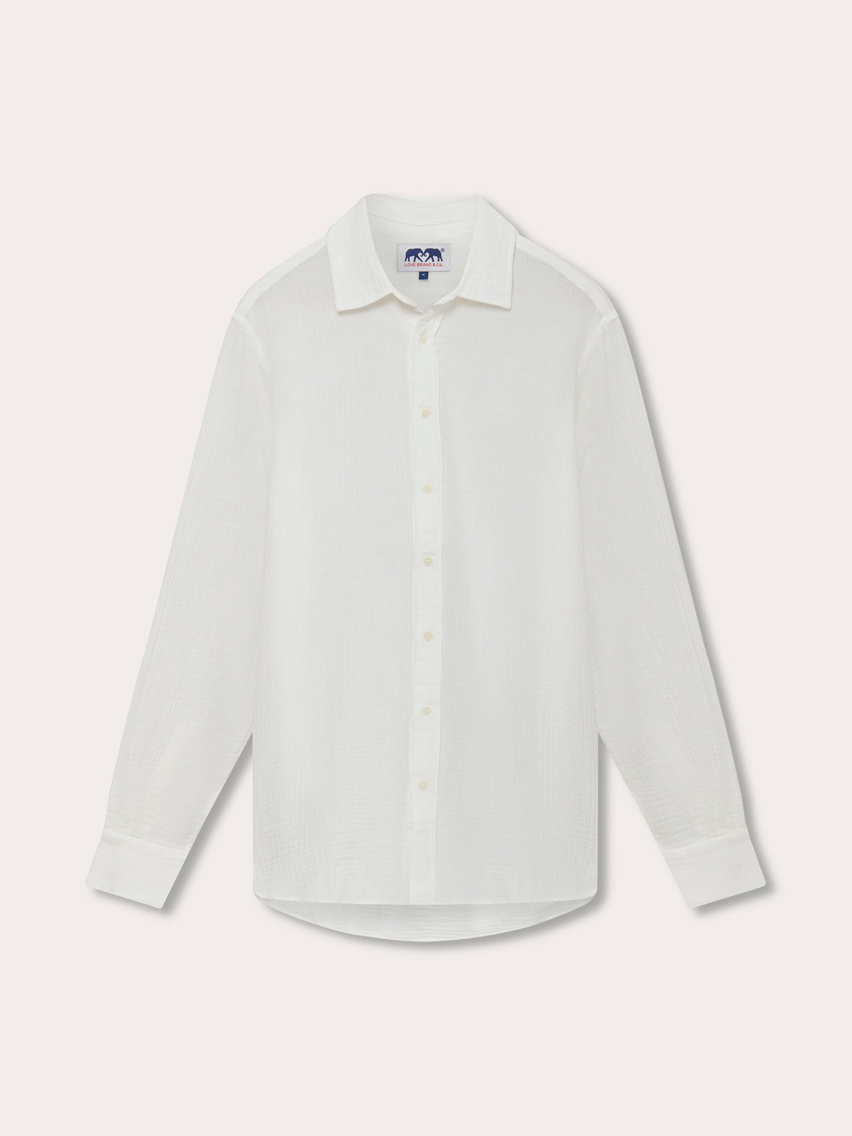 Men’s White Galliot Cotton Waffle Shirt