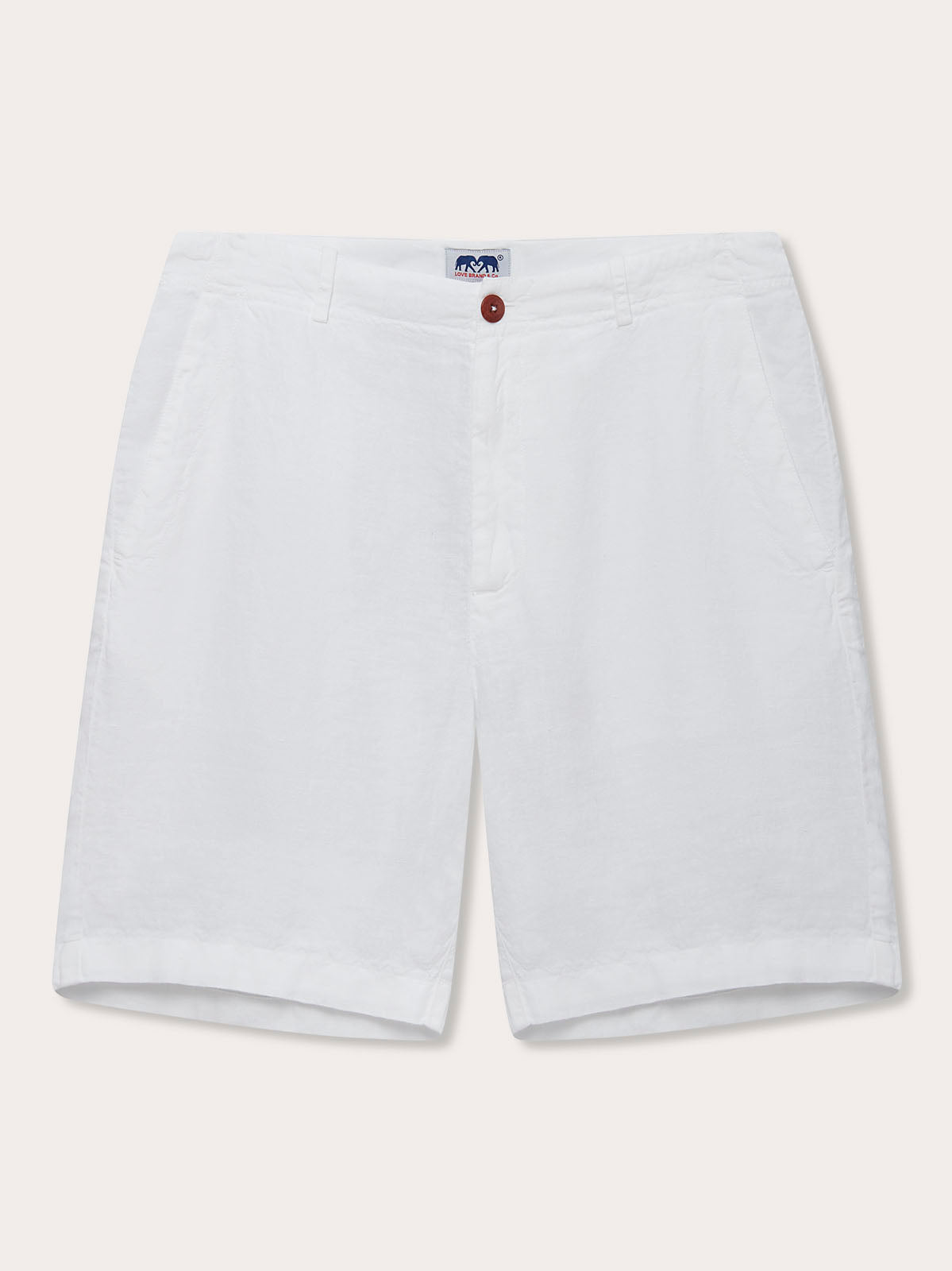 Men’s White Burrow Linen Short