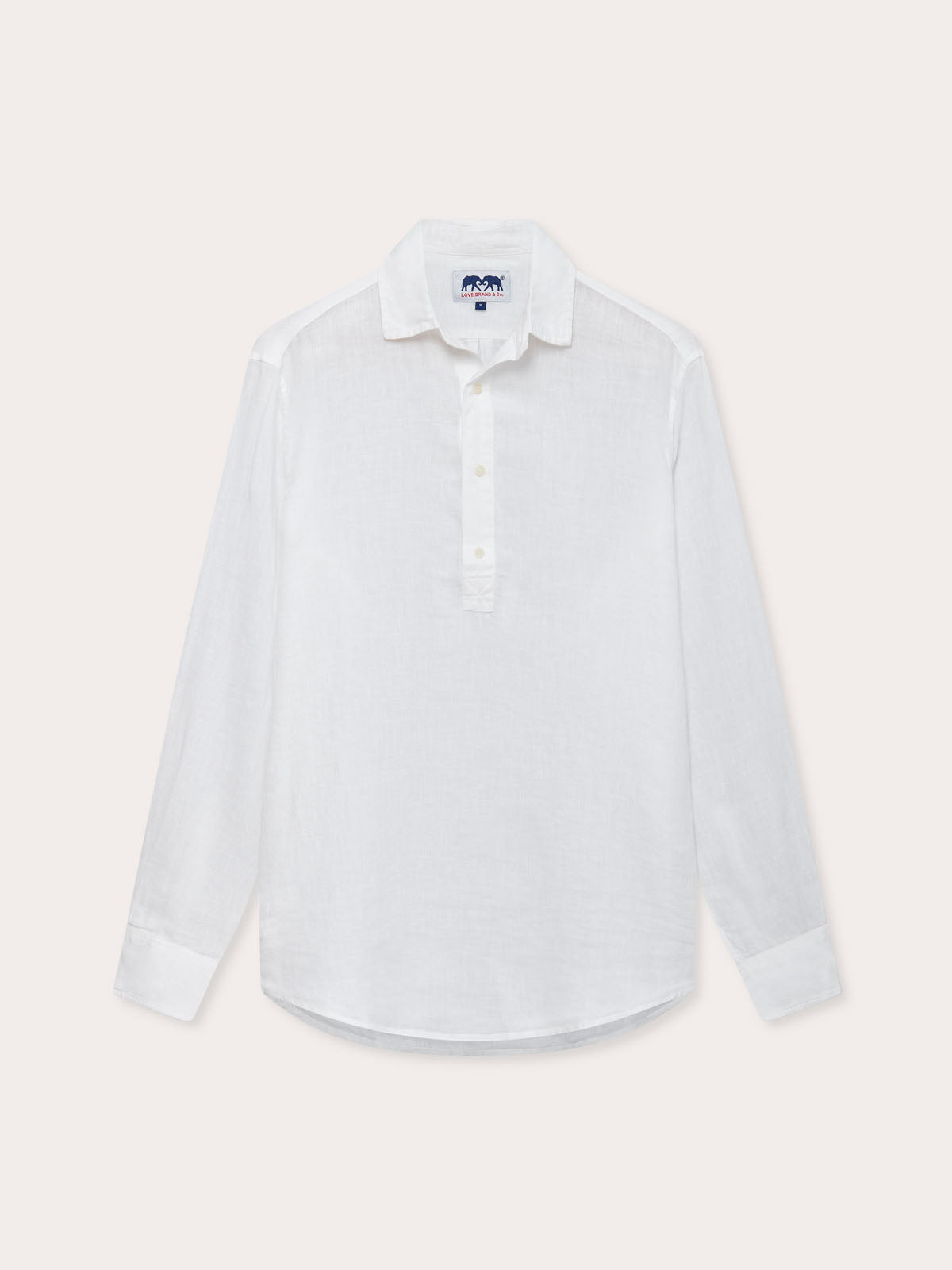 Men’s White Hoffman Linen Shirt