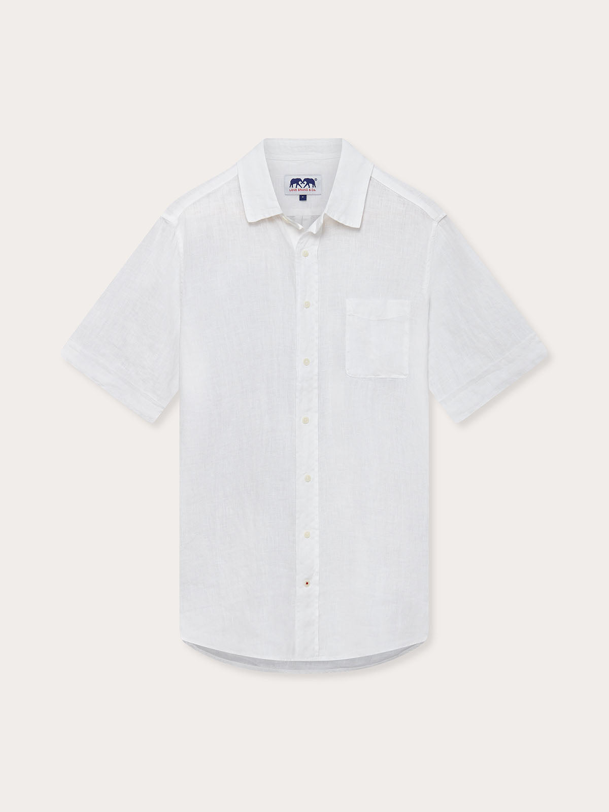 Men’s White Manjack Linen Shirt