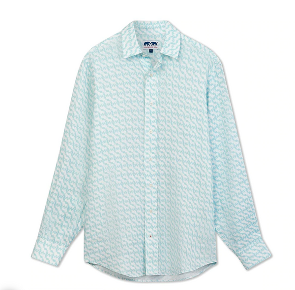 '60 & Still Roaring' Abaco Linen Shirt