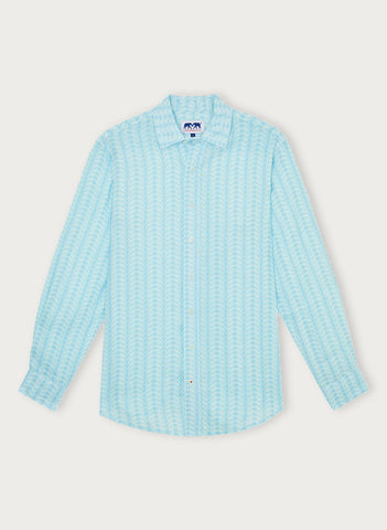 LEAPING LEOPARDS ABACO LINEN SHIRT