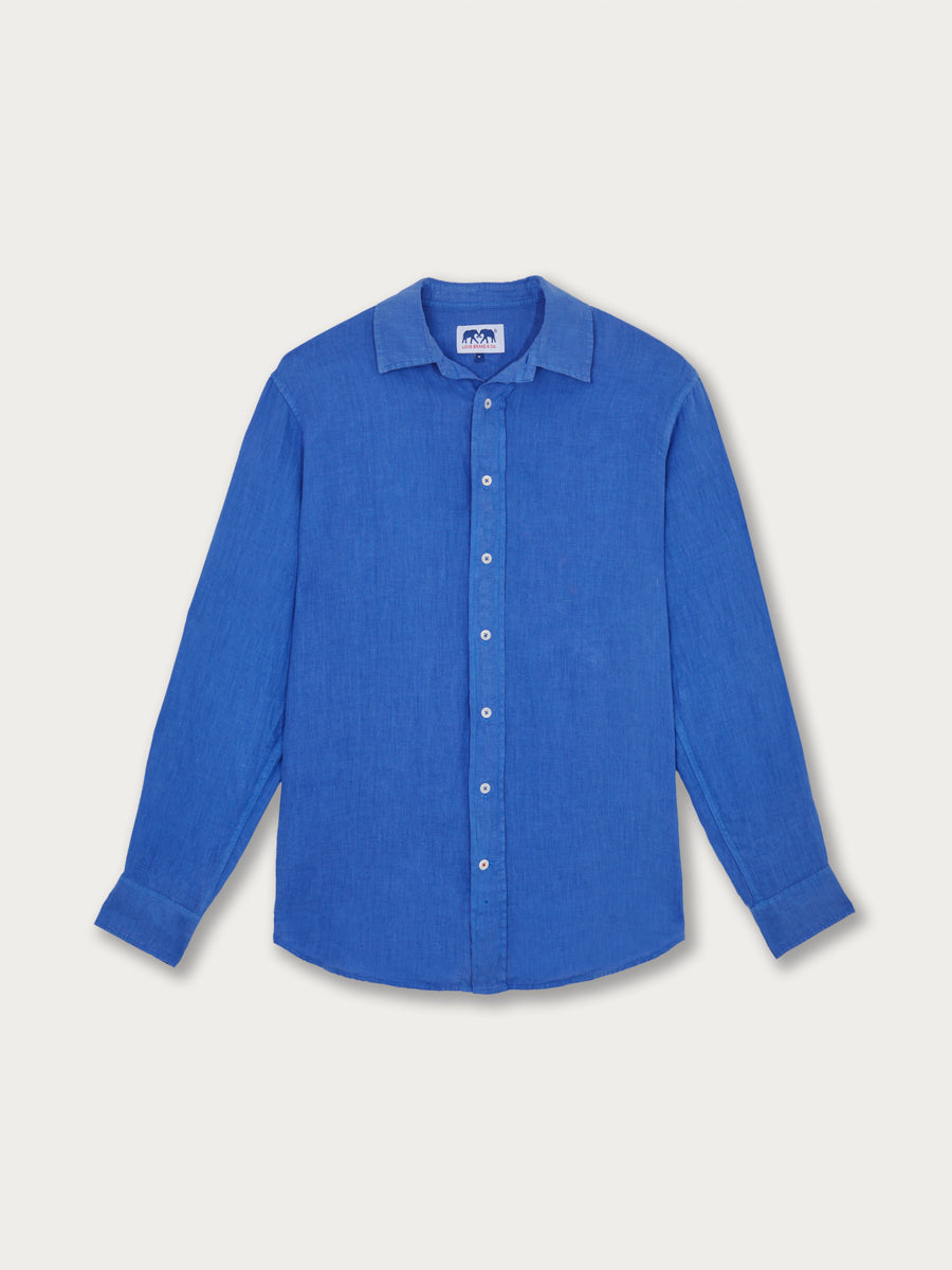 Men’s Majorelle Blue Abaco Linen Shirt