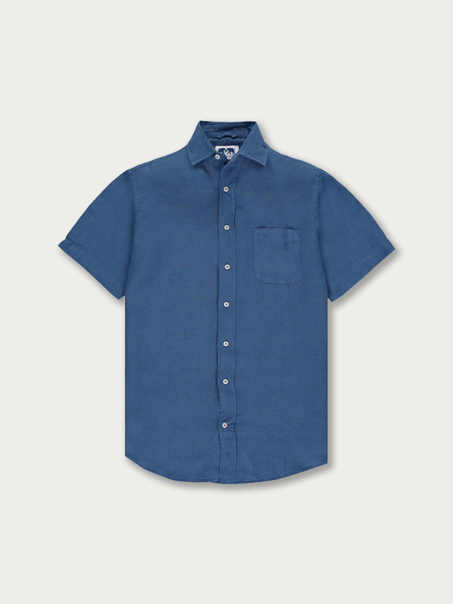 Men’s Chambray Manjack Linen Shirt