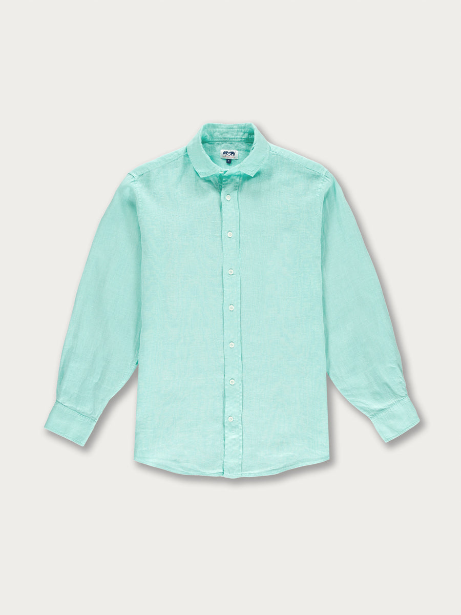 Men’s Cay Green Abaco Linen Shirt