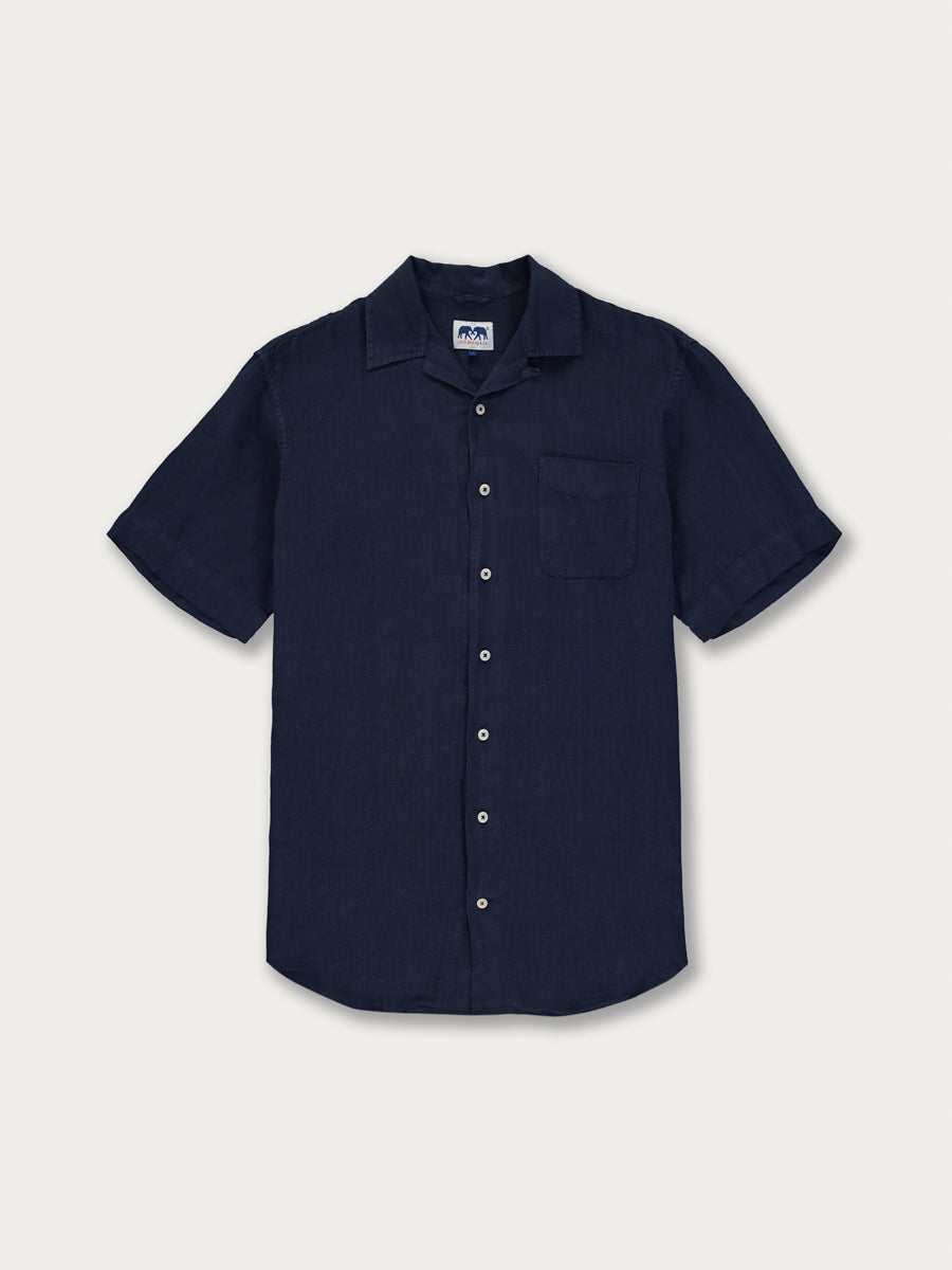 Men’s Navy Blue Arawak Linen Shirt