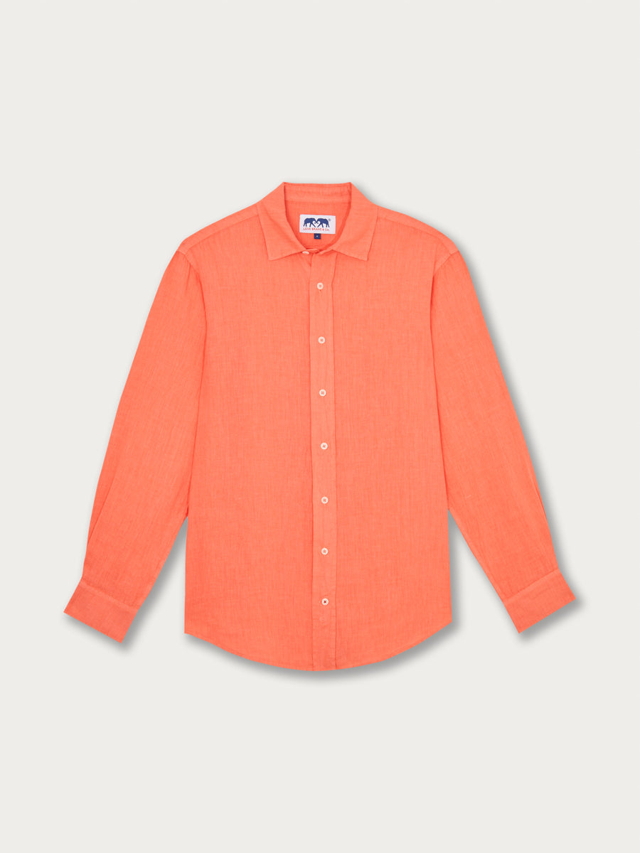 Men’s Coral Abaco Linen Shirt