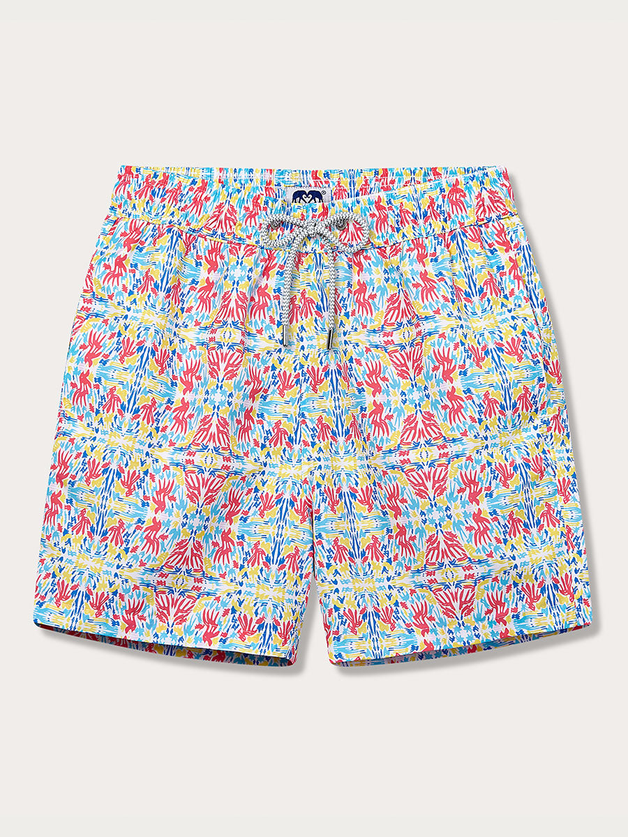 Men’s Coral Kaleidoscope Staniel Swim Shorts