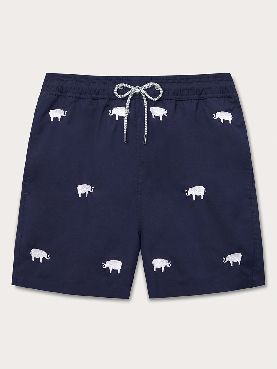 Men’s White Elephants Embroidered Staniel Swim Shorts