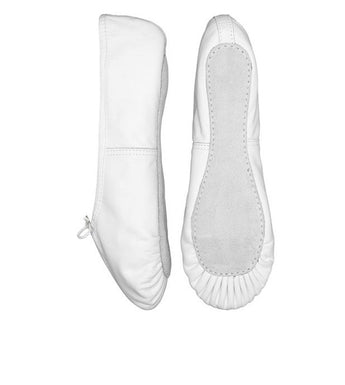 white leather ballet shoes