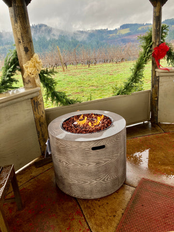 HVW Fire pit at Ana Vineyard Tiki Hut