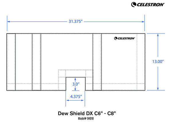 Celestron Deluxe Flexible Dew Shield -for C6 and C8-08