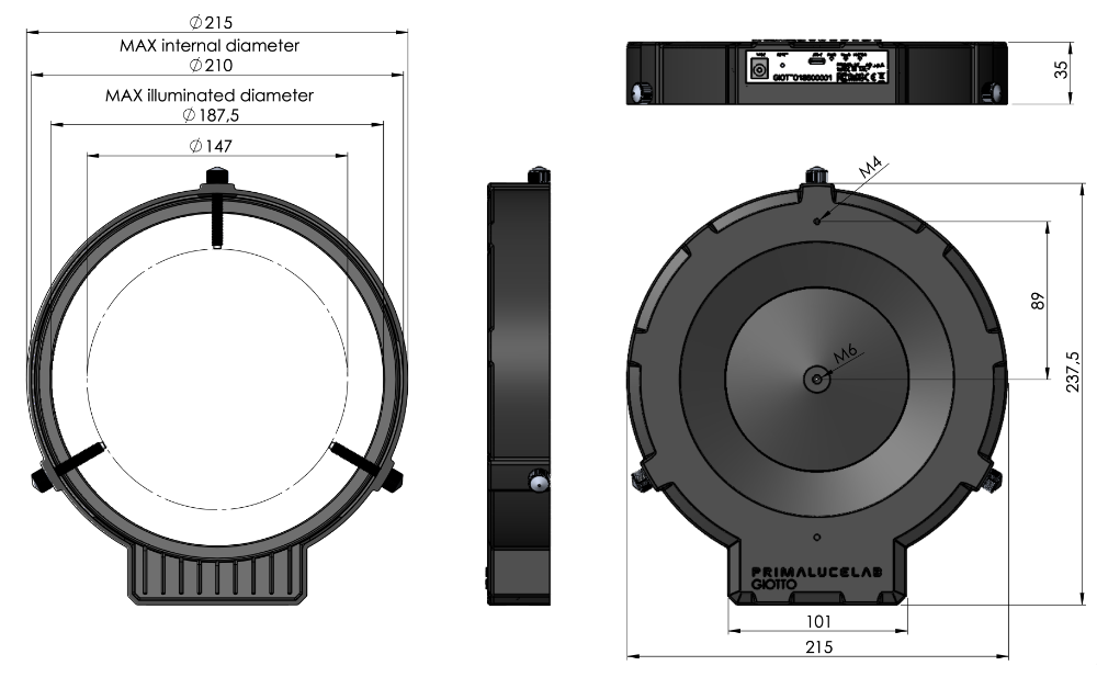 GIOTTO 185 Dimensions