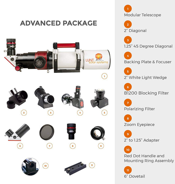 Lunt LS80MT Modular Telescope Advanced Package-kit