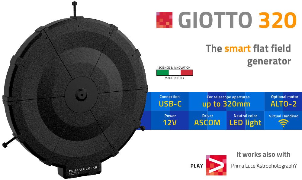 PrimaLuceLab GIOTTO 320 Flat Field Generator Features