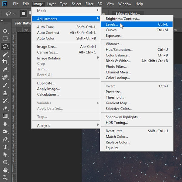 Second Levels Menu TRIAD Processing Tutorial