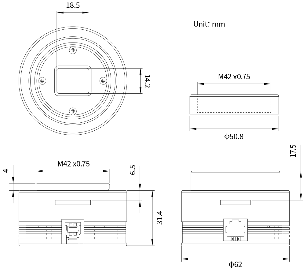 ASI5852MC Dimensions Diagram