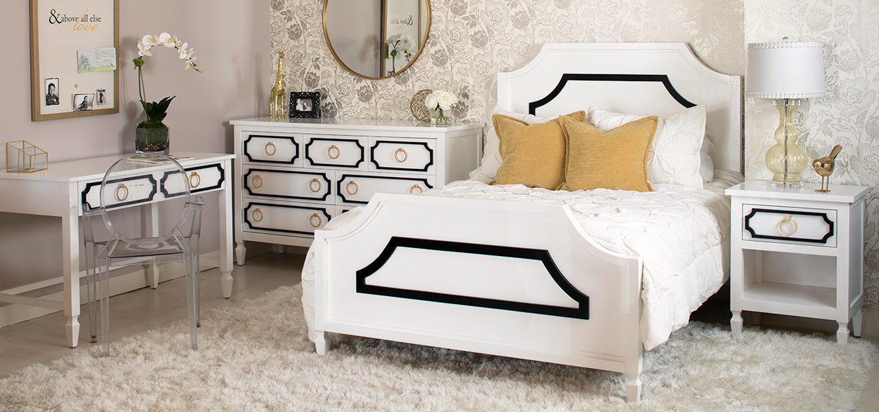 Black White Beverly Bedroom Made In Usa Newport Cottages