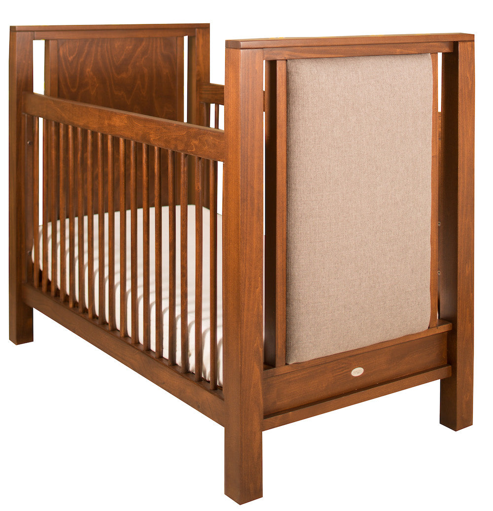 upholstered baby crib