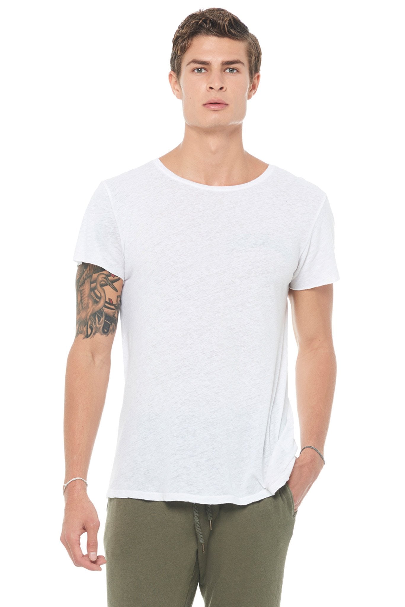 Men's Linen Blend Crew Neck Tee – Mika Jaymes