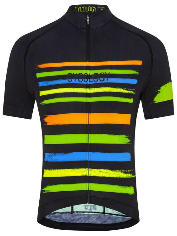 Horizon Men's Black Short Sleeve Cycling Jersey