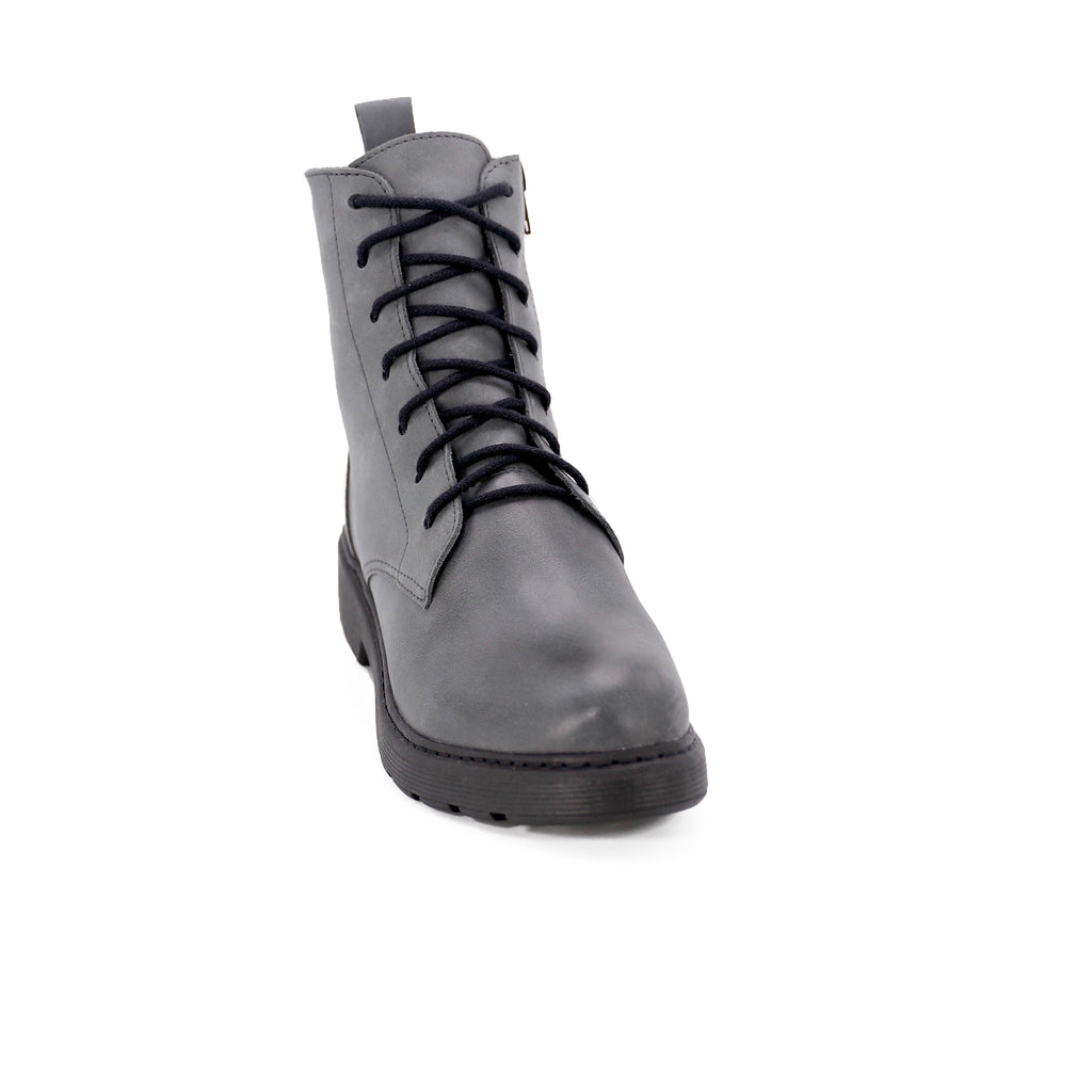 grey leather boot