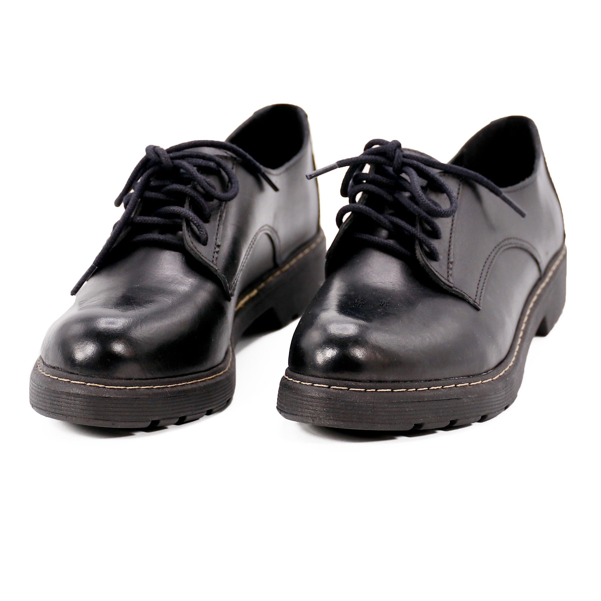 black leather comfortable shoes