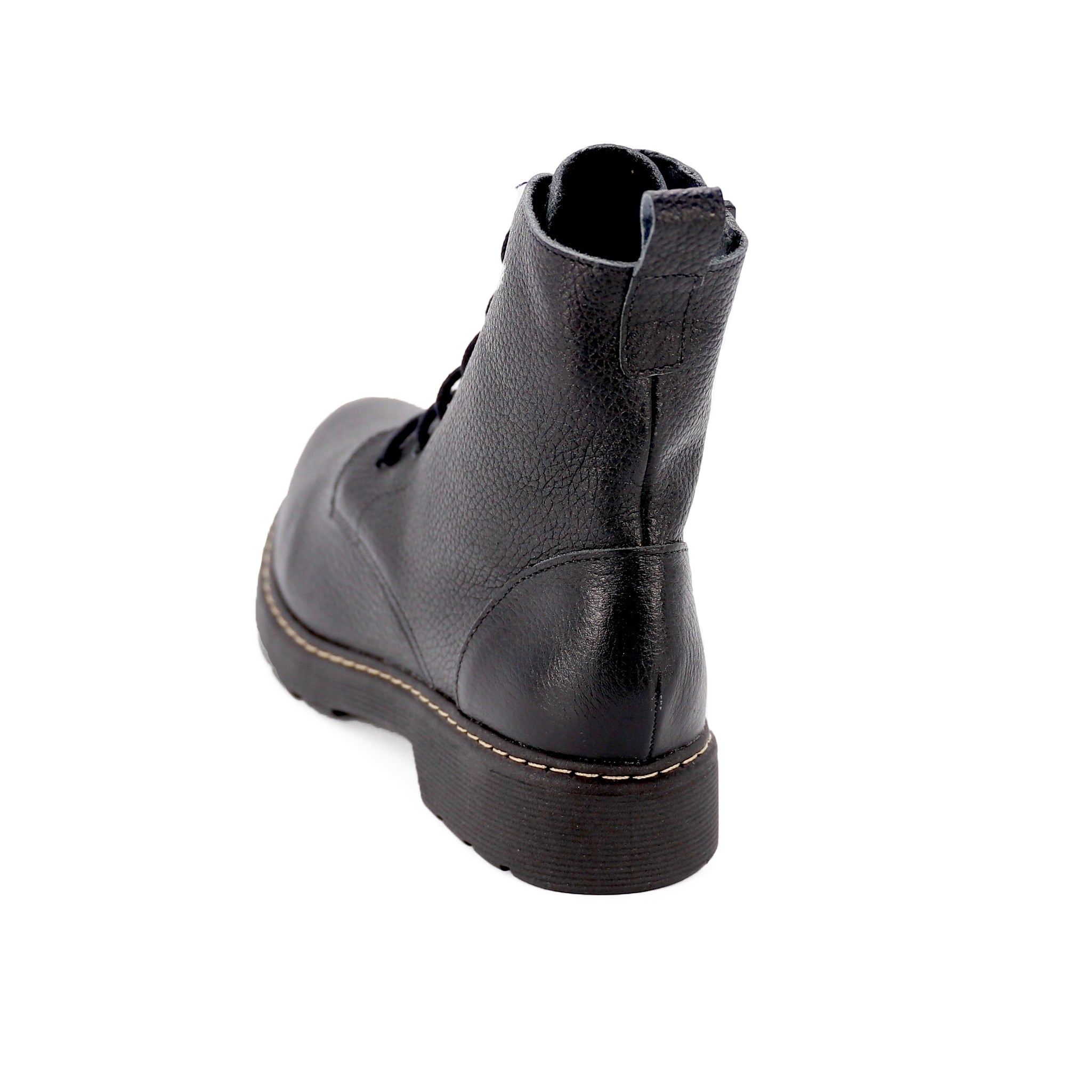 womens navy leather booties