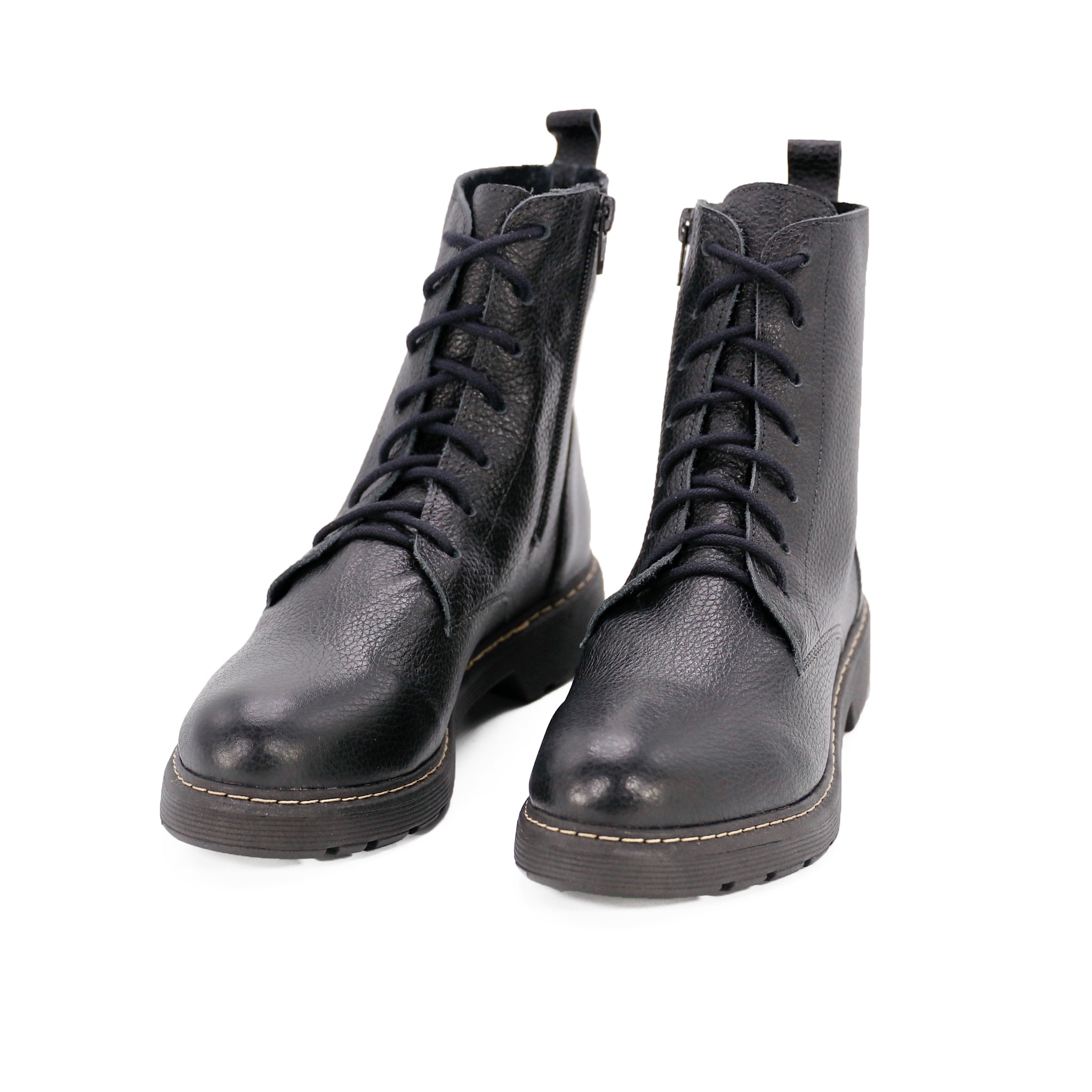 comfortable black leather boots