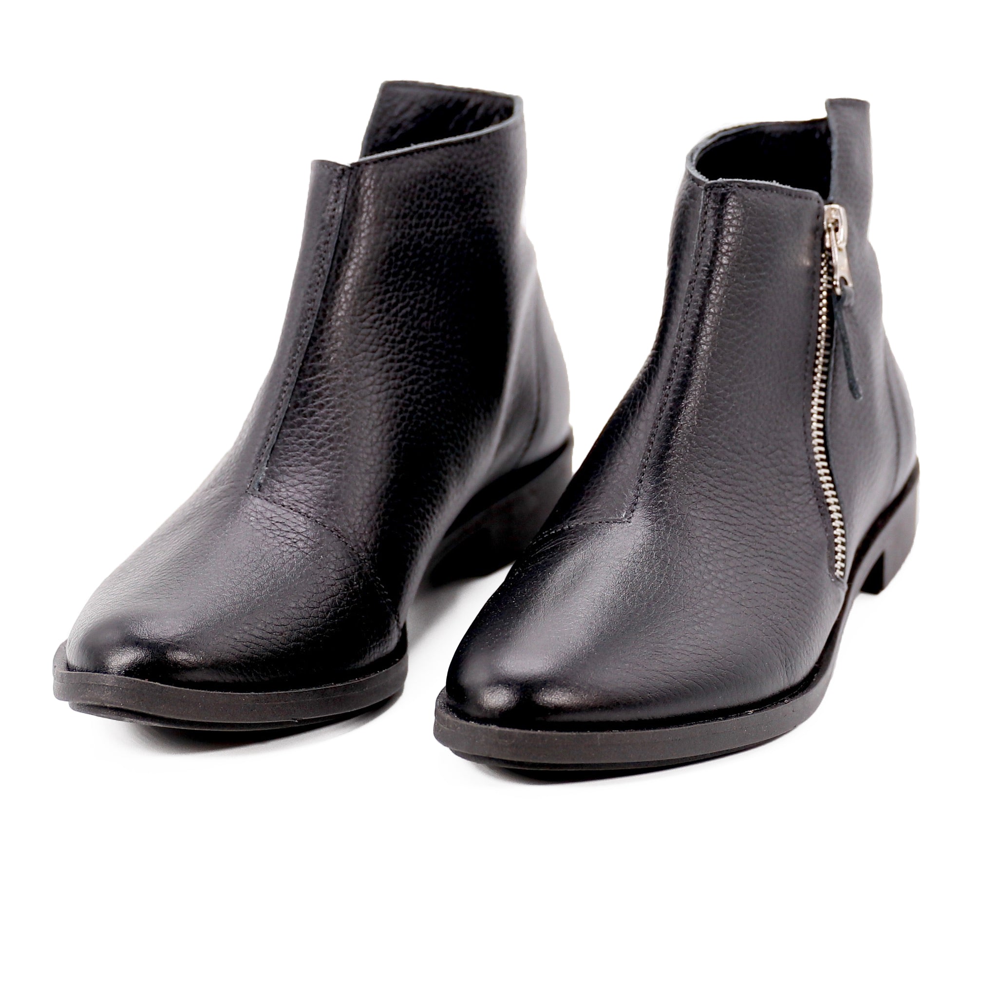black ankle shoe boots