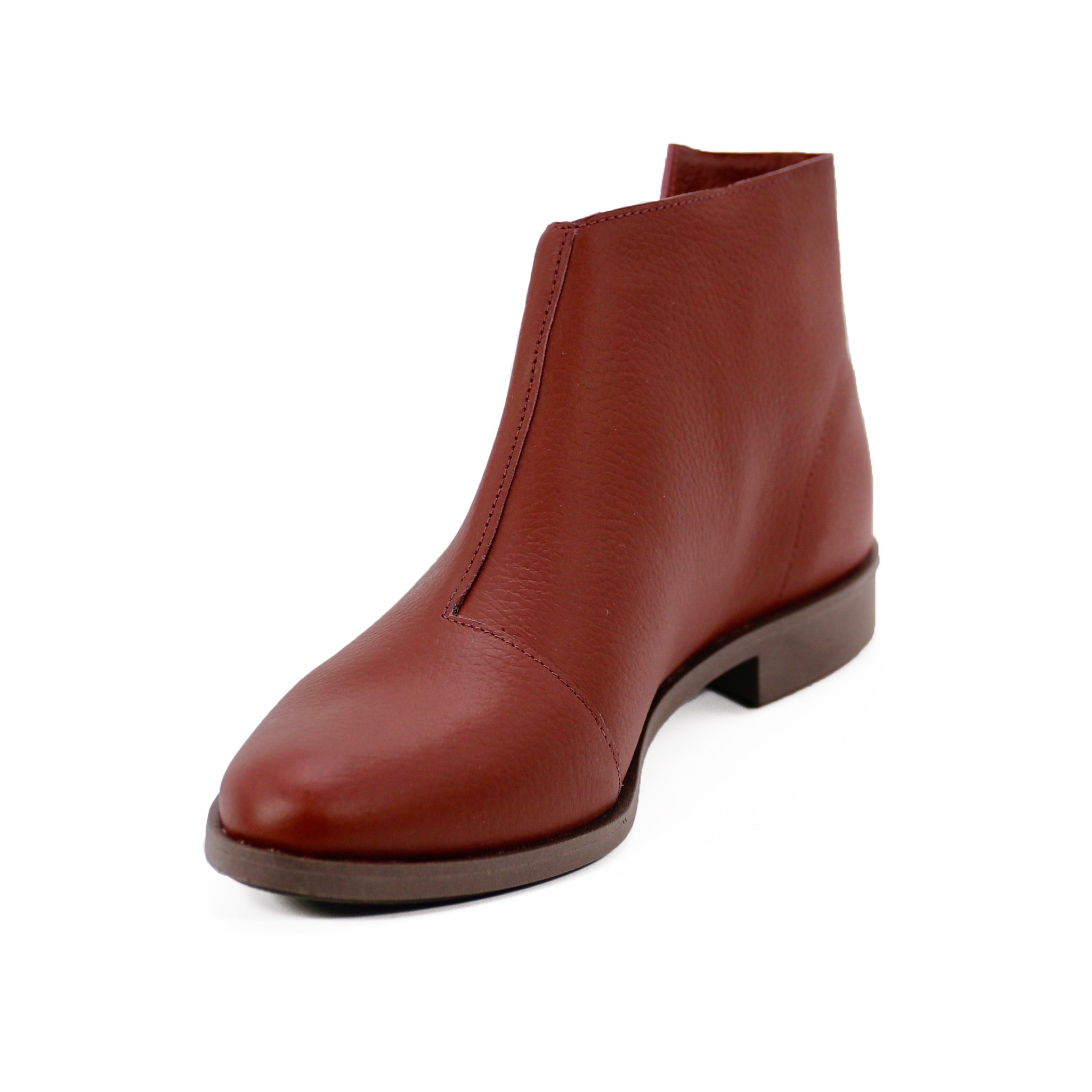 wine coloured chelsea boots