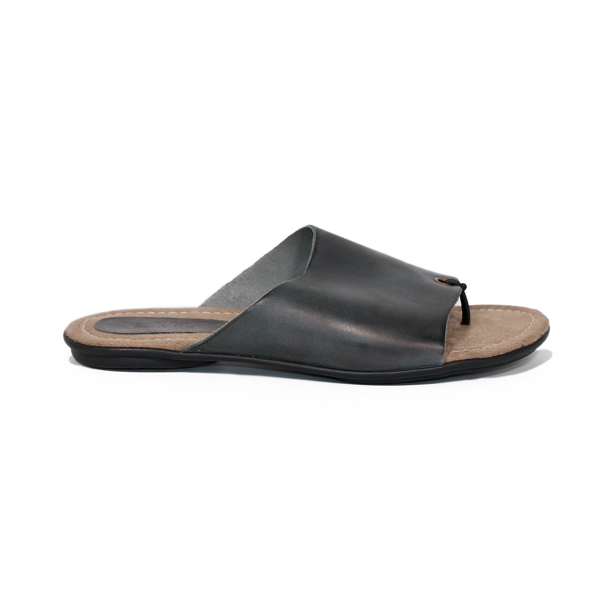 ladies leather flip flops