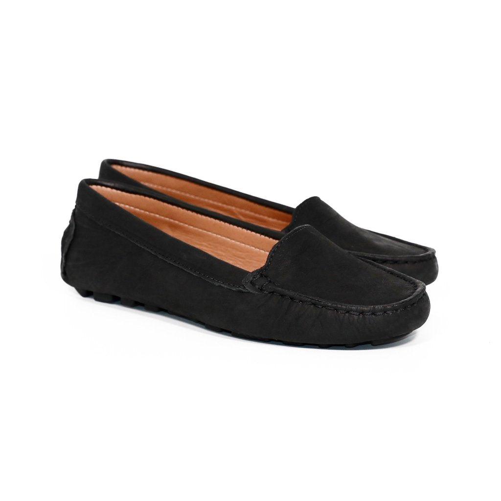comfortable black loafers women's
