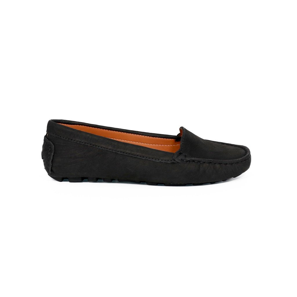 womens black suede slip on shoes