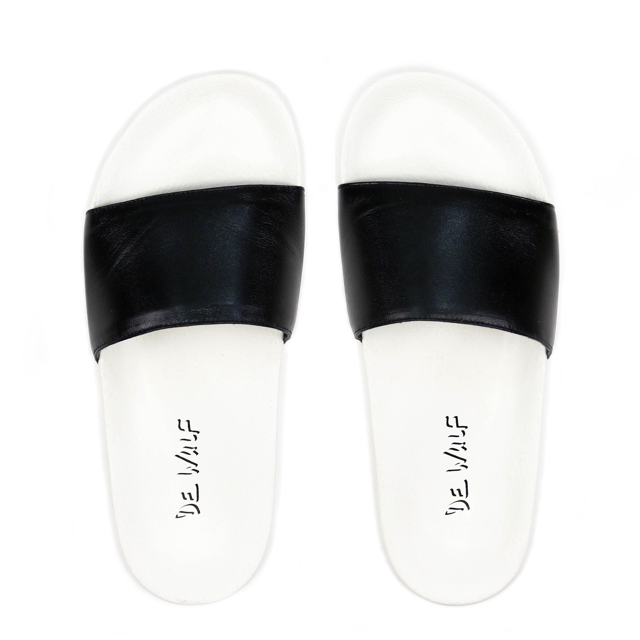 all black slides womens